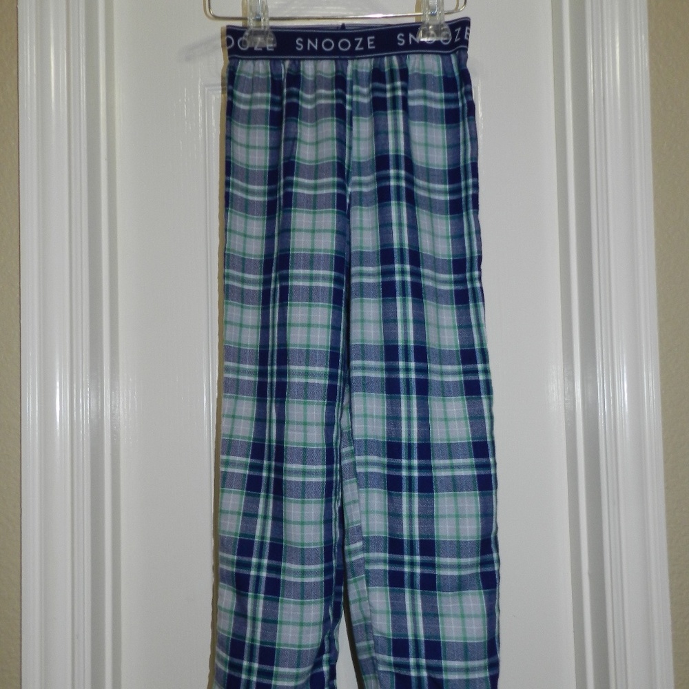 Boys Sleep Pants Plaid Snooze